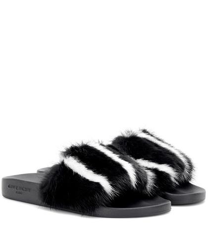 Givenchy Fur Slides
