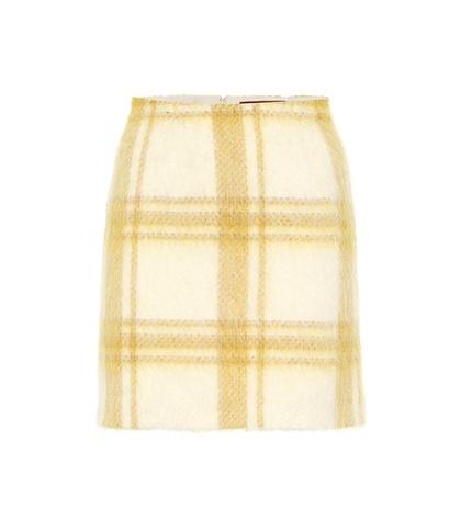 Alexachung Checked Wool-blend Miniskirt