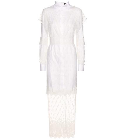 Repossi Layered Macramé Lace Shirt Dress