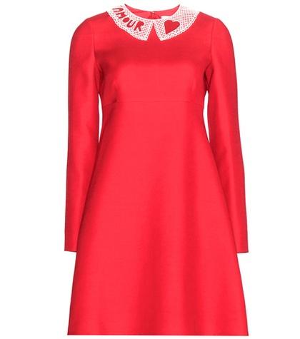Valentino Wool And Silk-blend Crepe Dress
