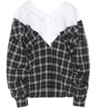 Roger Vivier Cotton And Silk Checkered Top