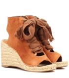 Chlo Harper Lace-up Suede Espadrilles