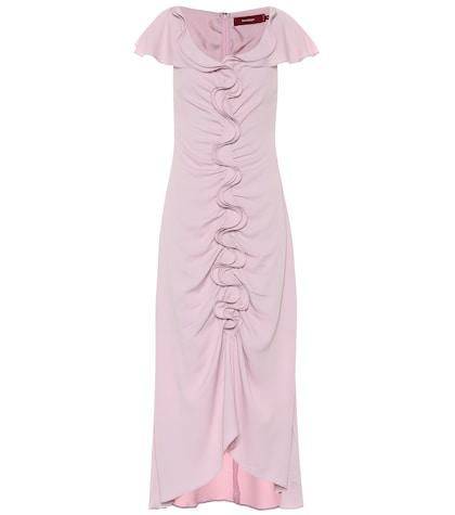 Rejina Pyo Ruffled Silk-blend Midi Dress