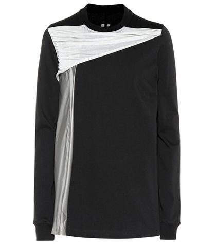Rick Owens Draped Cotton Jersey Sweatshirt