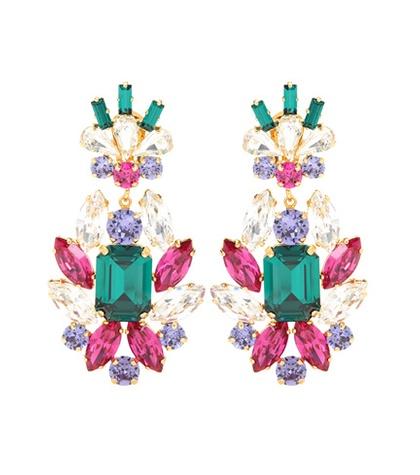 7 For All Mankind Crystal Clip-on Earrings