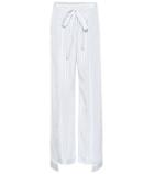 J Brand Pinstripe Silk Wide-leg Pants