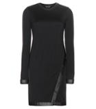 Tom Ford Leather-trimmed Wool-blend Dress