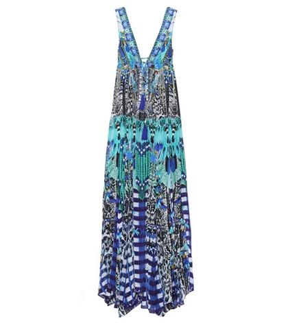 Ganni Embellished Silk Dress