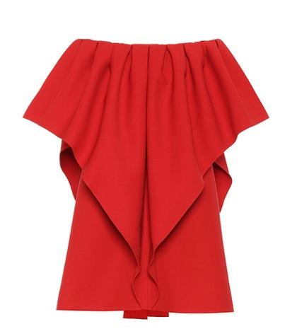 Valentino Virgin Wool Off-the-shoulder Dress