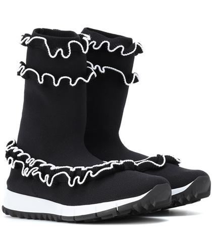 Jimmy Choo Eugene Ruffle Ankle Boots