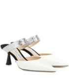 Jimmy Choo Sophina 65 Glitter And Leather Mules