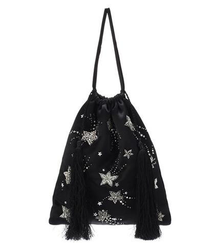 Attico Tasselled Satin Pouch