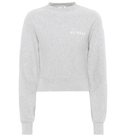 Re/done Reverse Weave Cotton Sweatshirt