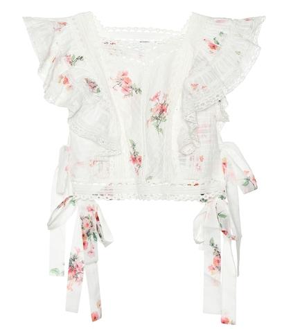 Zimmermann Heathers Pintuck Cotton Top