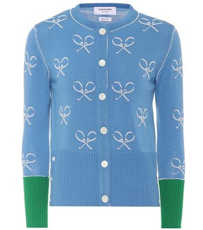 Thom Browne Beaded Wool Cardigan