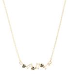 Loren Stewart Gemini Gemstone White Topaz And Black Onyx 14kt Yellow Gold Necklace