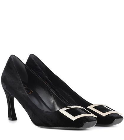 Prada Belle Vivier Trompette Velvet Pumps