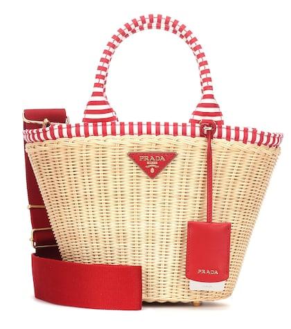 Fendi Kids Straw Tote