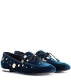 Roger Vivier Astre Velvet Loafers