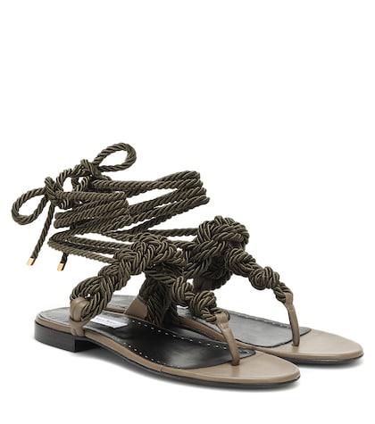 Marc Jacobs Laila Rope And Leather Sandals
