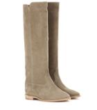 Valentino Cleave Concealed Wedge Suede Boots