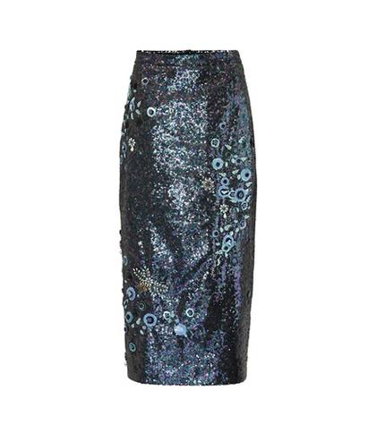 Jimmy Choo Sacha Sequined Pencil Skirt
