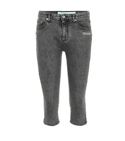 Off-white Mid-rise Cropped Jeans