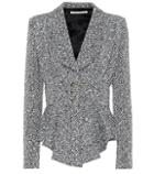Alessandra Rich Peplum Wool-blend Bouclé Jacket