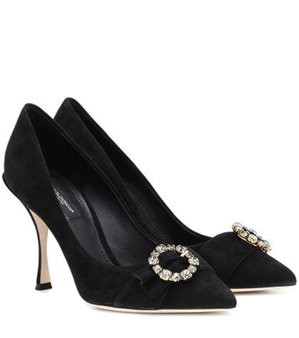 Melissa Odabash Embellished Suede Pumps