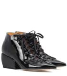 Petar Petrov Sacha Patent Leather Ankle Boots