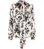 Mcq Alexander Mcqueen Printed Pussy-bow Blouse