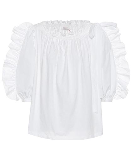 See By Chlo Ruffled Cotton Shirt