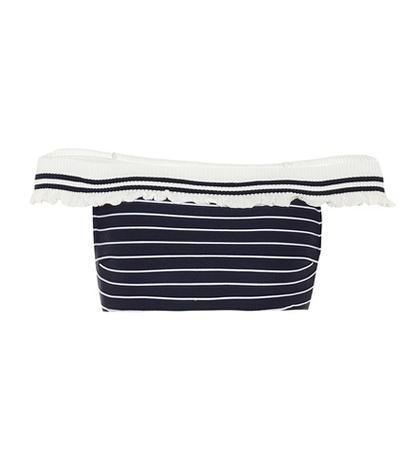 Burberry Off-the-shoulder Striped Bikini