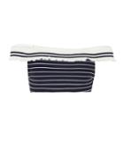Burberry Off-the-shoulder Striped Bikini
