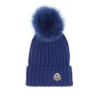 Stella Mccartney Kids Fur-trimmed Wool Beanie