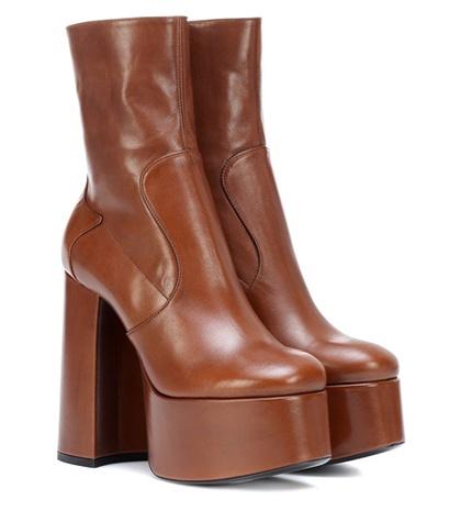 Saint Laurent Billy 140 Leather Ankle Boots
