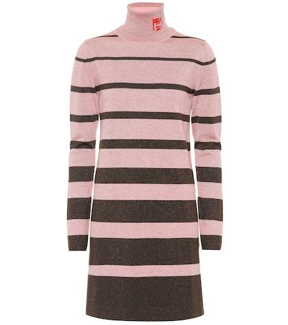 Prada Metallic Wool-blend Sweater Dress