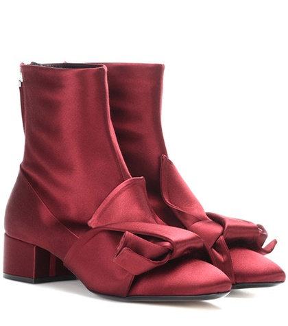 N21 Satin Ankle Boots