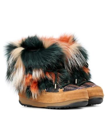 Yves Salomon X Moon Boot® Fur Ankle Boots