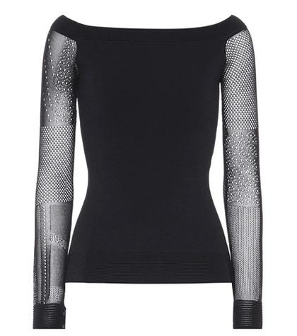 Roger Vivier Leafield Long-sleeved Top