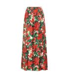 Dolce & Gabbana Floral Silk Wide-leg Pants