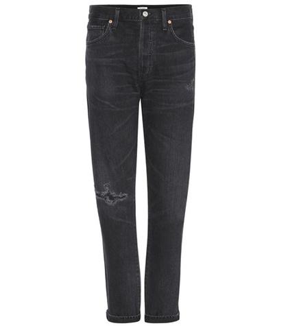 Salvatore Ferragamo Liya Distressed High-rise Cropped Jeans