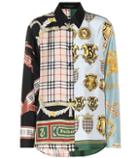 Burberry Scarf Print Silk Shirt