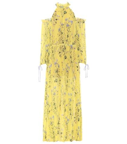 Self-portrait Floral Cold-shoulder Maxi Dress