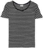 Saint Laurent Striped Silk T-shirt