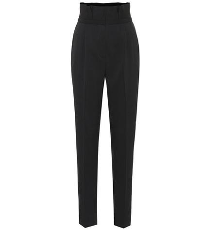 Versace Wool High-rise Straight Pants