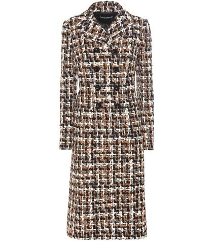 Dolce & Gabbana Wool And Cotton-blend Bouclé Coat