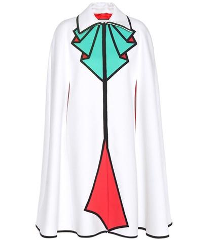Gucci Trompe L'oeil Printed Wool Cape