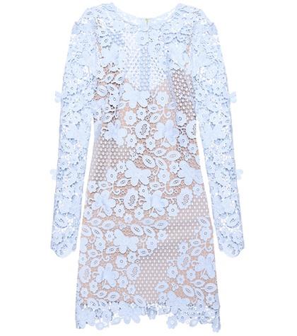 Diane Von Furstenberg 3d Floral Guipure Lace Mini Dress