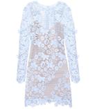 Diane Von Furstenberg 3d Floral Guipure Lace Mini Dress